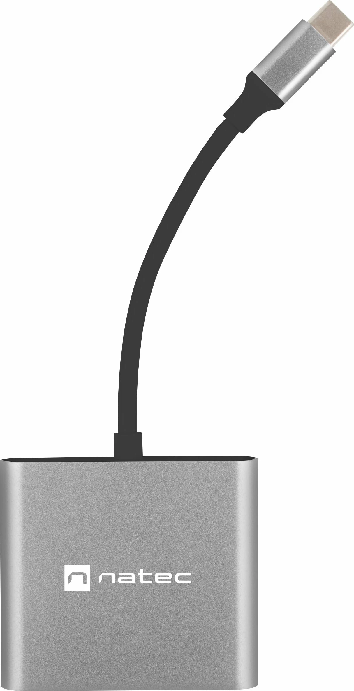 Adapter multiport USB-C Natec Fowler Mini NMP-1607, HDMI 4K, USB 3.0, USB-C PD, gri