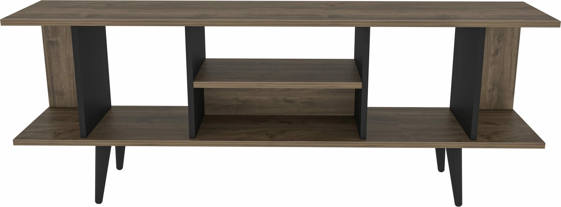 Komodinë TV Skye Decor, ngjyrë arre, e zezë