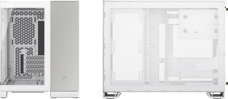 Kasë Corsair 2500X mATX, xham i temperuar, bardhë/satin grey