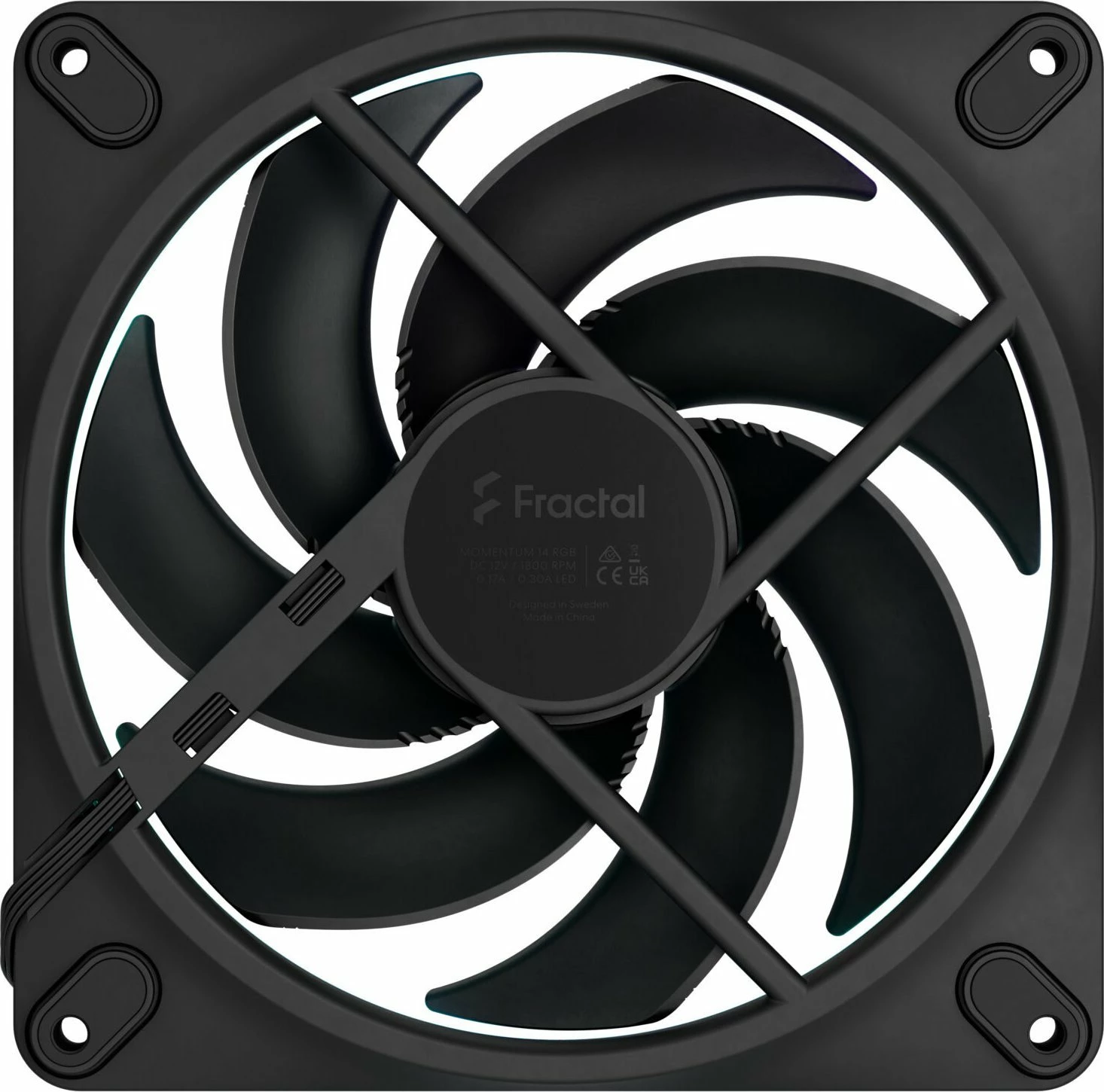 Ventilator PC Fractal Design Momentum 14 RGB FD-F-MR1-1401 140mm PWM ARGB i zi 1 copë