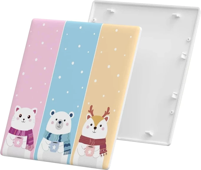 Kapak dekorativ Sonoff T5-3C-86-cartoon për çelës me prekje, plastikë, shumëngjyrësh