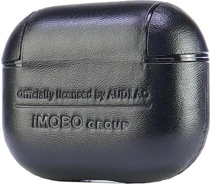 Mbështjellës Audi për AirPods 3, lëkurë ekologjike, i zi