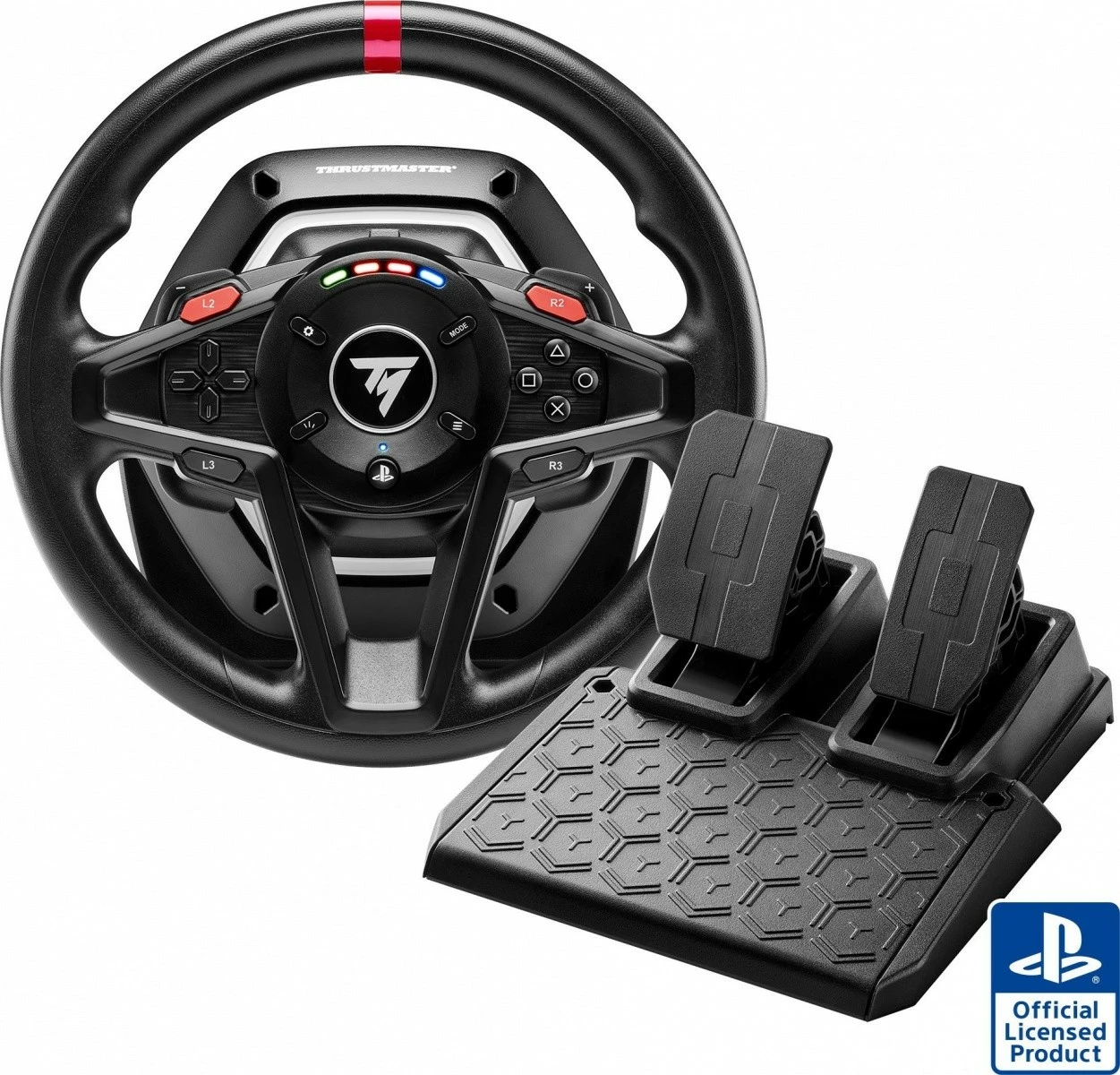 Timoni gaming Thrustmaster T128 me pedale, për PC/PS4/PS5, i zi