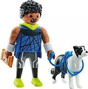 Set lodrash Playmobil My Life 71740, vrapues me Border Collie, 7 pjesë