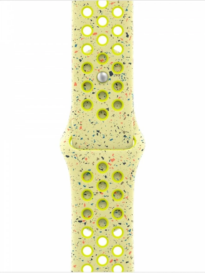 Rrip sportiv Nike për Apple Watch, 42 mm, M/L, gjelbër-verdhë