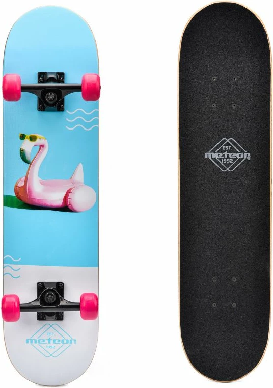 Skateboard Meteor, uniseks, Flamingo