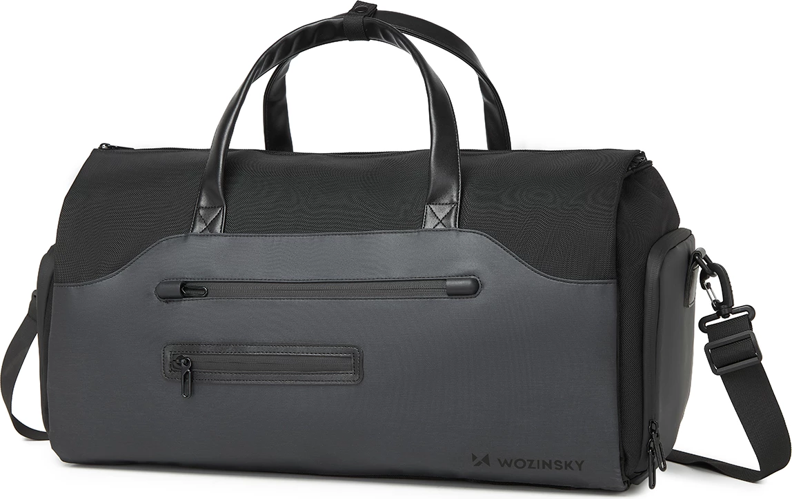 Çantë udhëtimi Wozinsky Premium, 45L, me xhep të lagësht, e zezë
