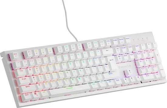 Tastierë mekanike Genesis Thor 303, RGB, Outemu Peach Silent, e zezë dhe e bardhë