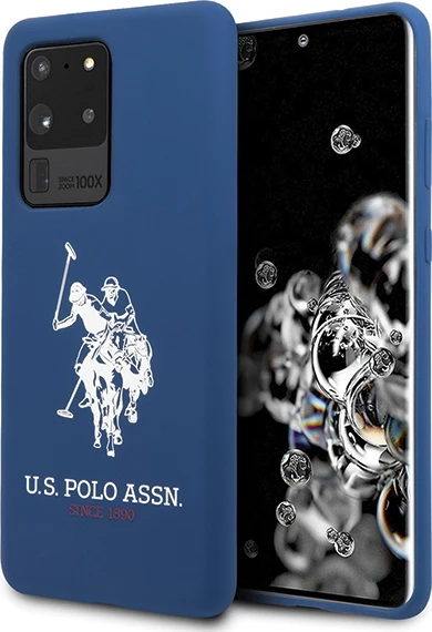 Mbështjellës U.S. Polo Assn. USHCS69SLHRNV për Samsung Galaxy S20 Ultra, Silicone, granat/navy
