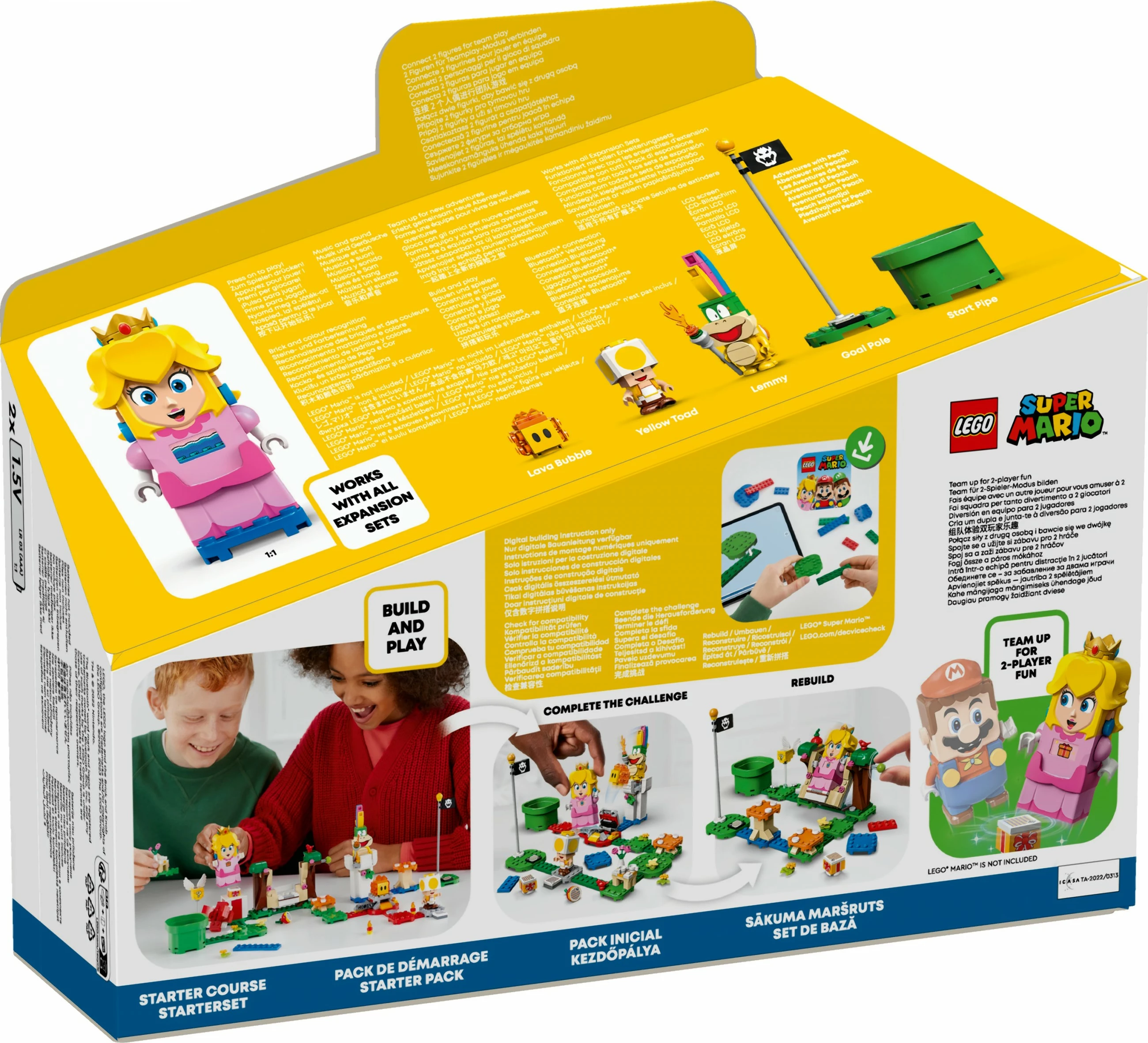Set ndërtimi LEGO Super Mario 71403, Aventurat me Peach, figurë interaktive, shumëngjyrëshe