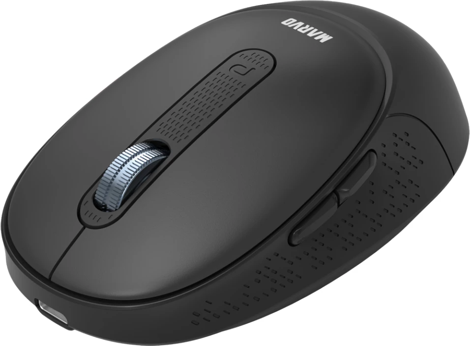 Maus Marvo WM111 wireless, Bluetooth/2.4G + USB, rechargeable, 800-3200 DPI, e zezë