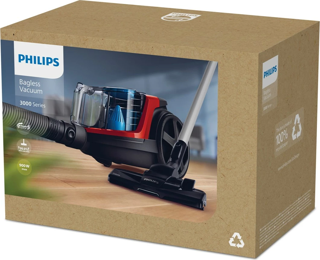 Fshesë me korrent Philips FC9330/09, pa qese, 1.5L, Gri