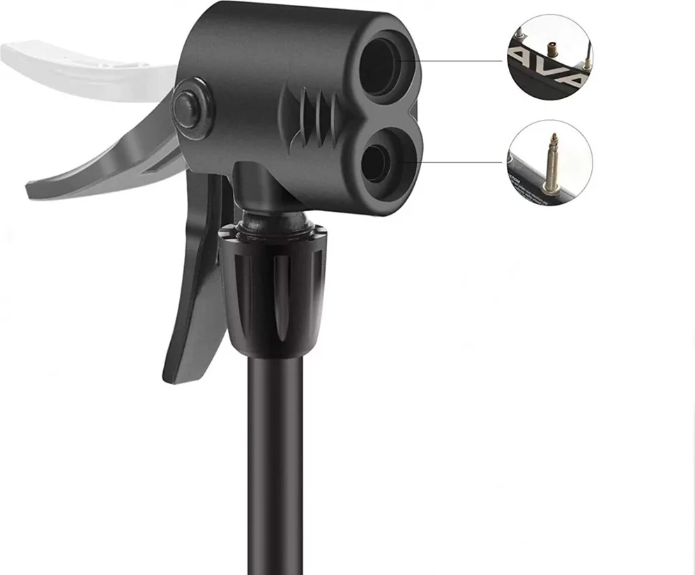 Pompë dyshemeje për biçikletë Rockbros 42610002001 me matës presioni, e zezë