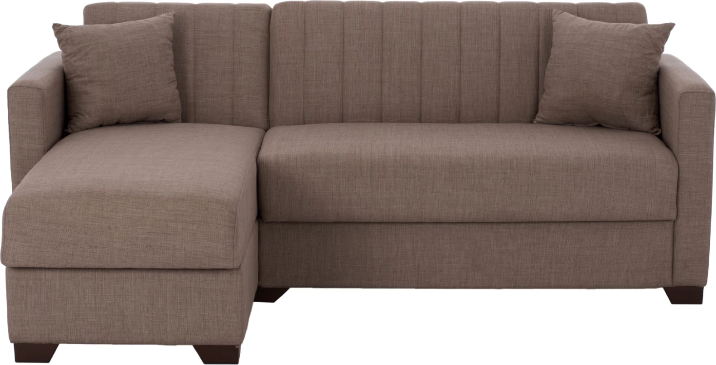 Divan qoshe, krevat, i kthyeshëm, ngjyrë kafe, FH3244.02, 200x133x77