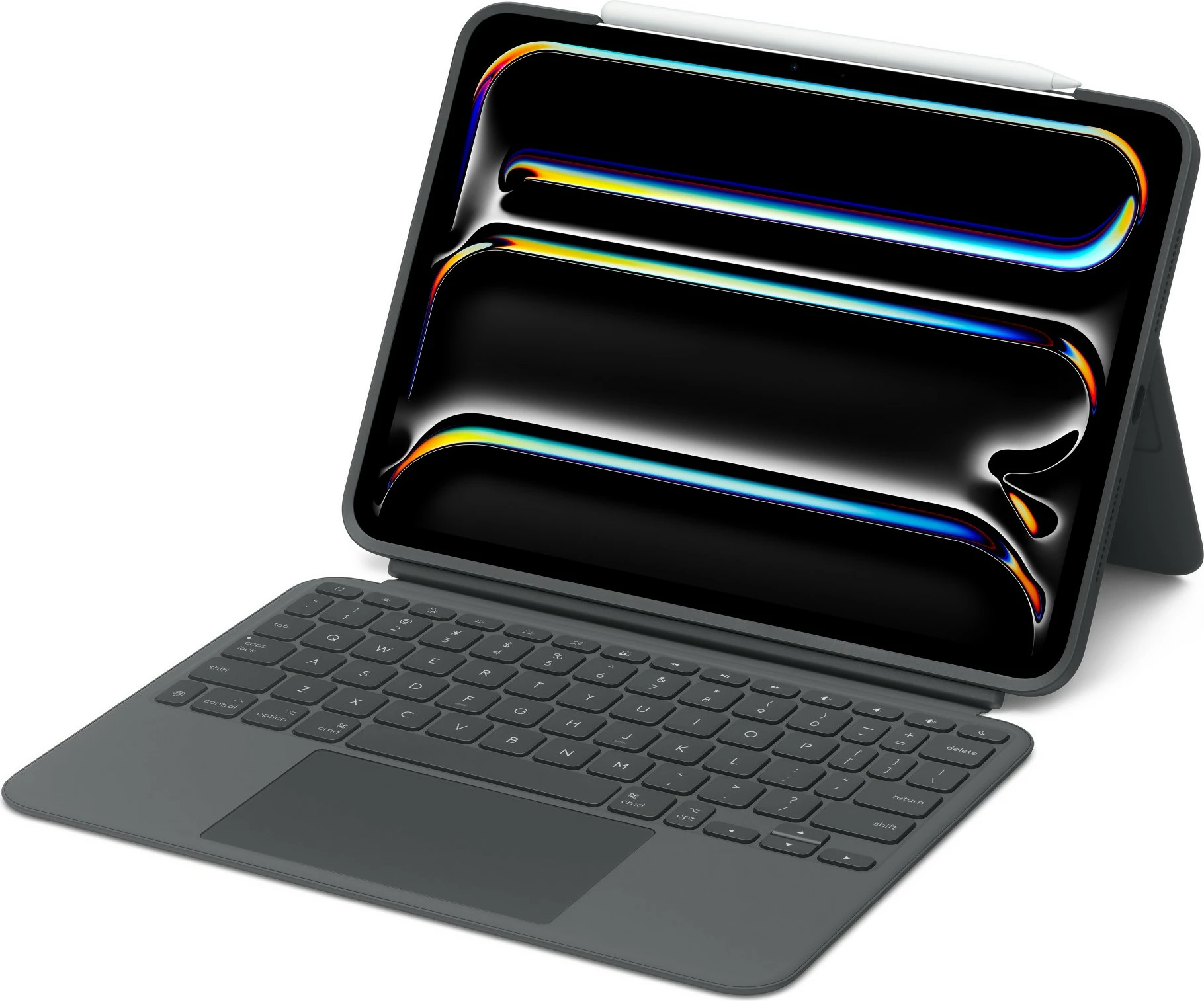 Tastierë me trackpad Logitech për iPad Pro 13-inch (M4), QWERTY, anglisht, me dritë, e zezë