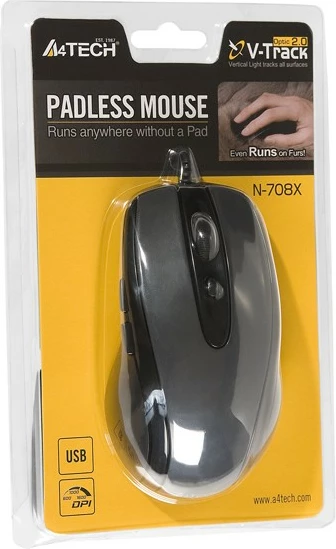 Maus A4 Tech V-TRACK N-708X, me kabllo, USB, i zi