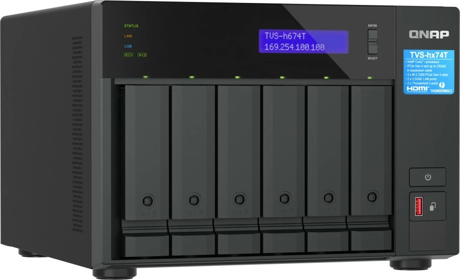 NAS QNAP TVS-h674T-i5-32G, Intel Core i5-12400, 120TB