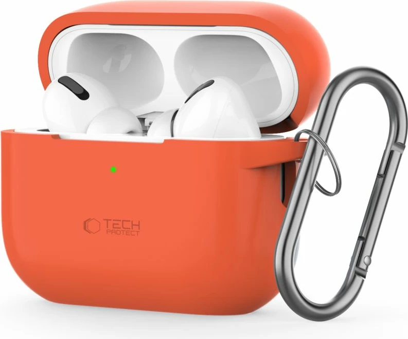 Mbështjellës Tech-Protect Silicone Hook për AirPods Pro / Pro 2, Portokalli