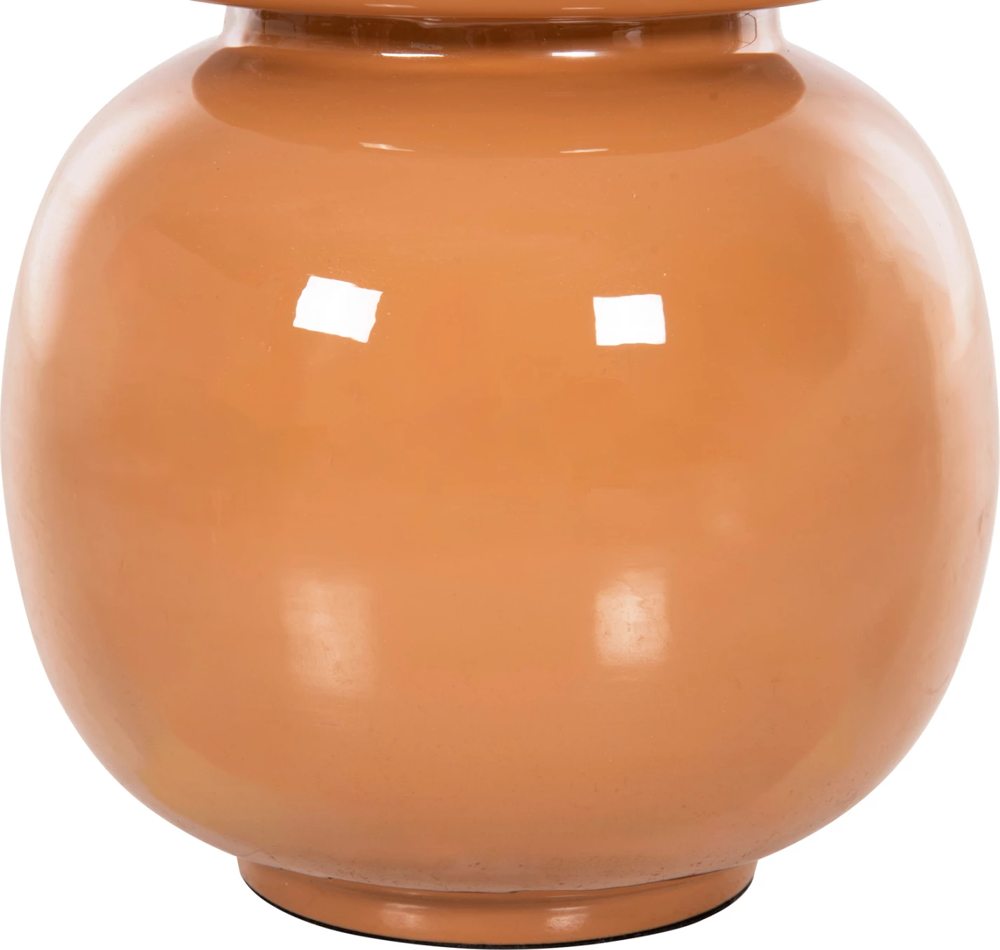 Vazo tavoline LINGON FH4233.09 metalike, ngjyrë salmon-ari, Φ21x37.5H cm