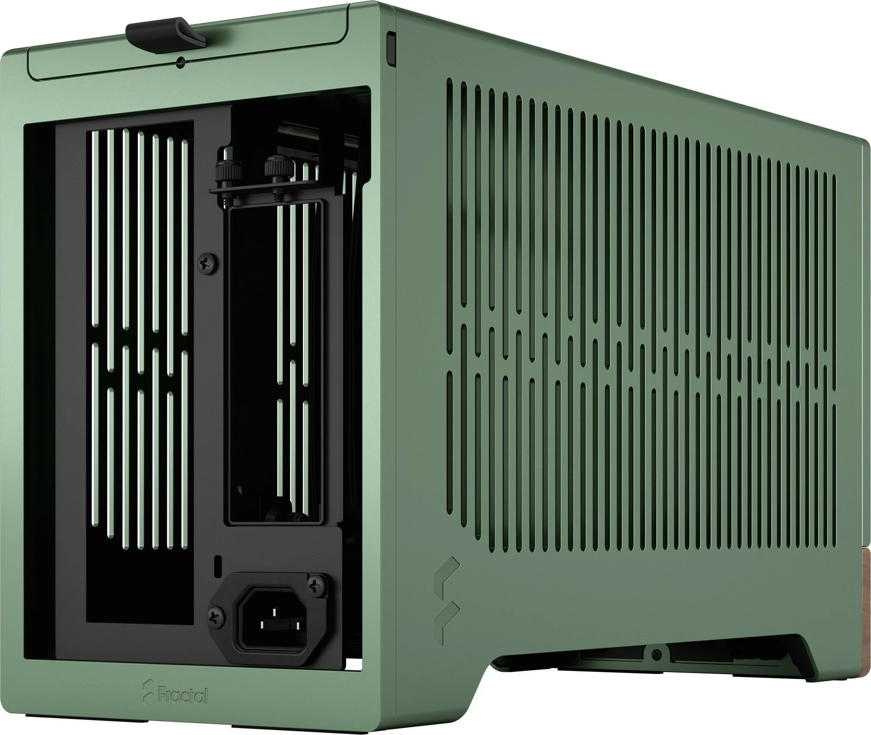 Kasë Fractal Design Terra Mini-ITX, alumini, arrë, jeshile