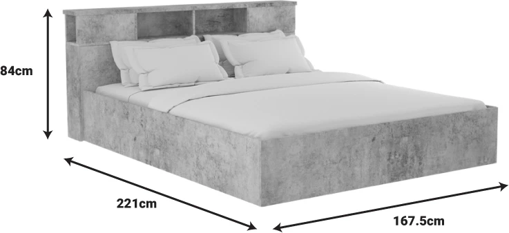 Paketa e mobiljeve për dhomë studenti OLYMPUS B set prej 4 pjesësh, hije antike antracit