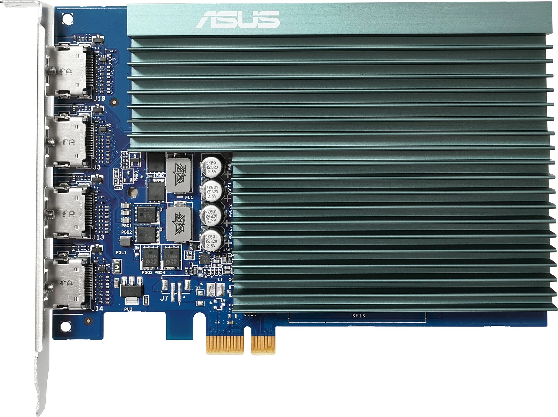 Kartë grafike ASUS GT730-4H-SL-2GD5, GeForce GT 730, 2 GB, GDDR5, PCI Express x1, e zezë, blu