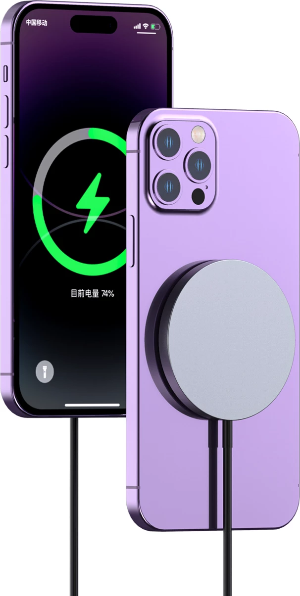 Karikues pa kabllo magnetik Dudao A12XS 15W, MagSafe kompatibil, me kabllo USB-C, zi