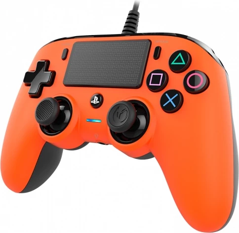 Kontroller lojërash Nacon PS4 Wired, kabllo 3 m, jack 3.5 mm, portokalli