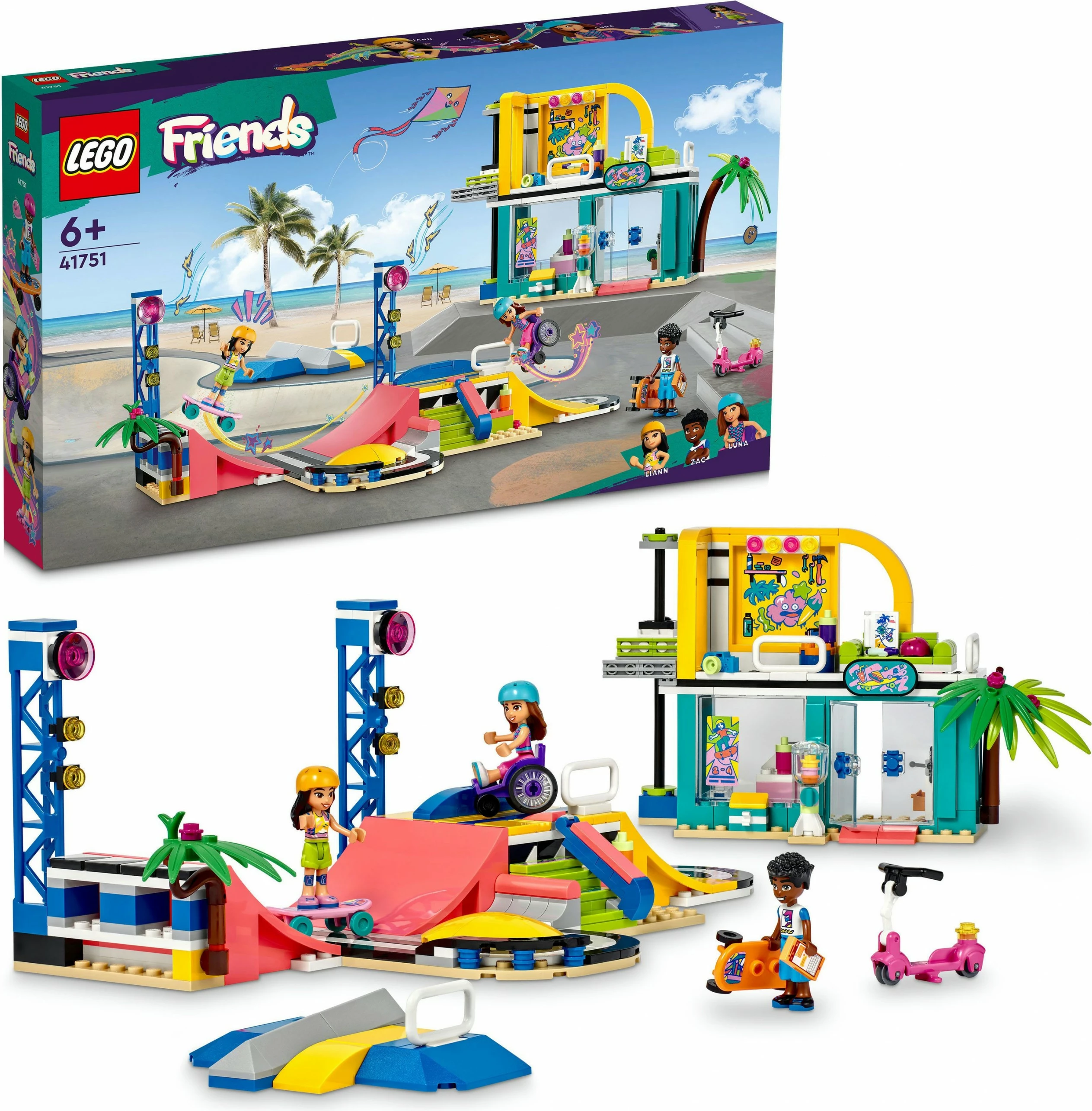 Set ndërtimi LEGO Friends Skate Park, 431 pjesë, Multikolor