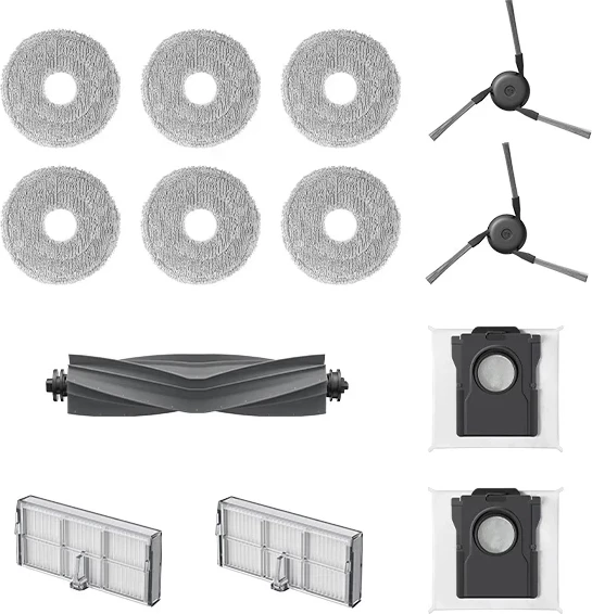 Set pjesësh rezervë për robot fshesë me korrent Dreame RAK80 për L10s Ultra Gen3/L50 Ultra CE/D30 Ultra, set 13 copë
