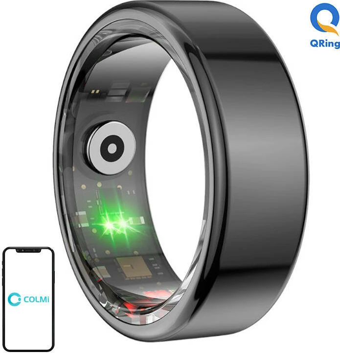 Smartring Colmi R02, madhësia 11, IP68, QRing app, e zezë