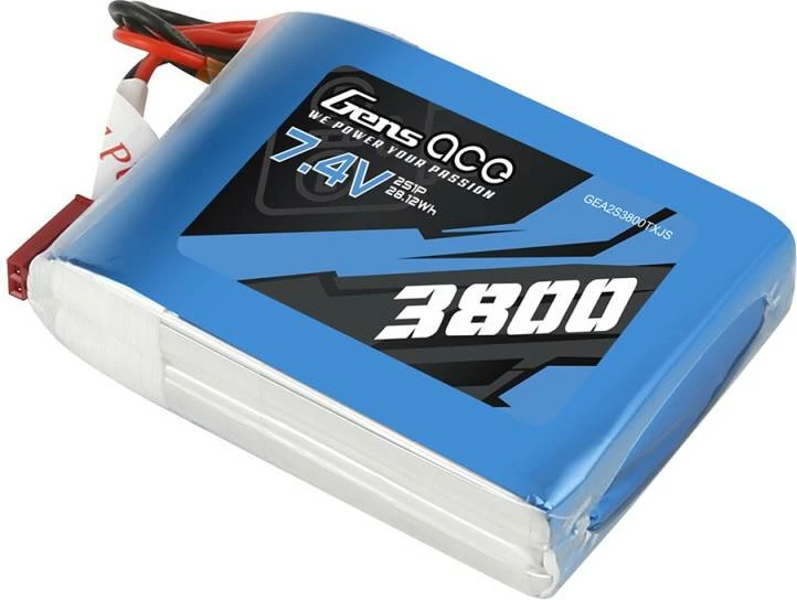 Bateri Gens ace GEA2S3800TXJS 3800mAh 7.4V LiPo, për Taranis Q X7, Blu