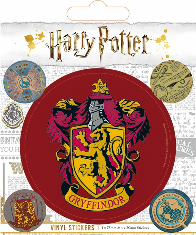 Ngjitëse vinili Pyramid Harry Potter Gryffindor, set 5 copë (1x 75 mm + 4x 20 mm)
