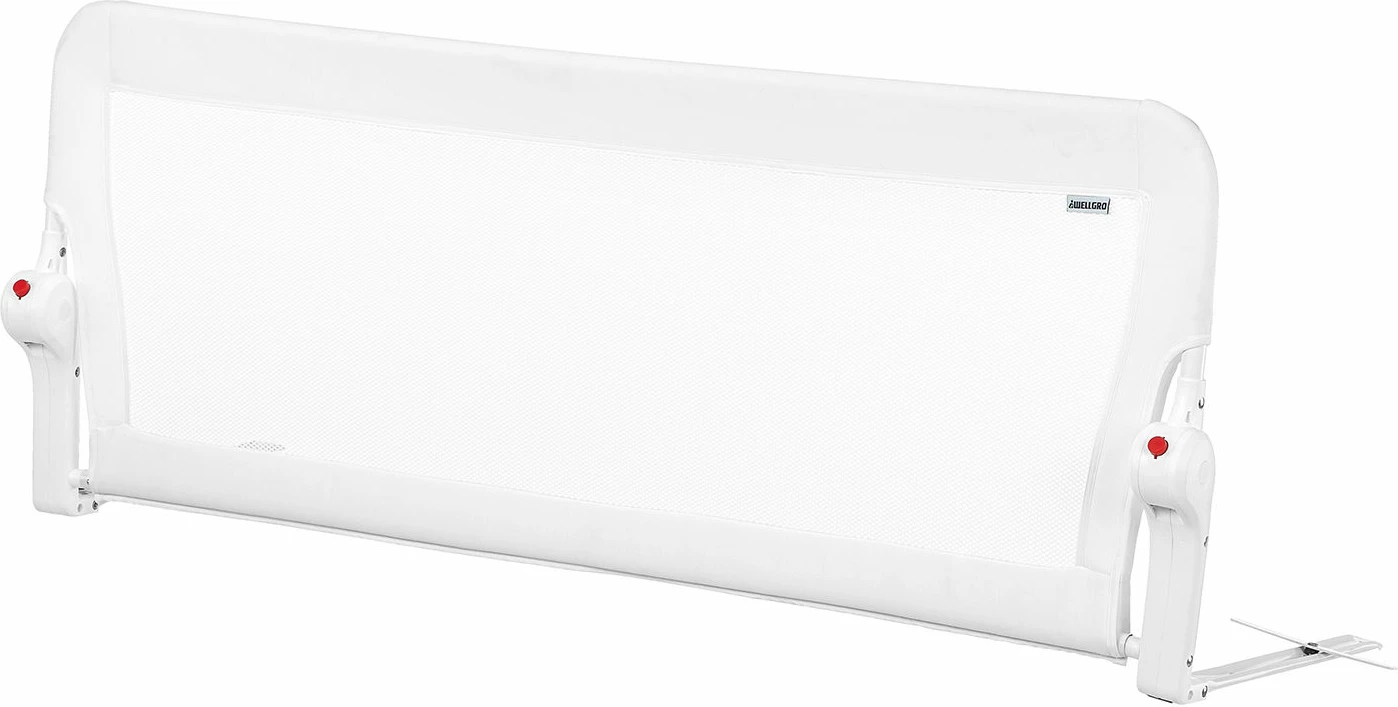 Parmak sigurie për shtrat, i palosshëm, Evila Originals, i bardhë, 120x50cm