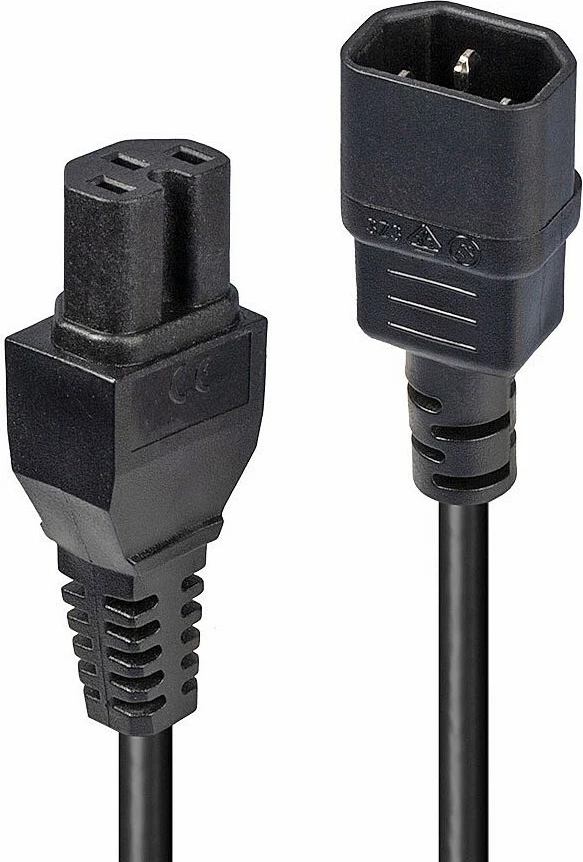 Kabllo energjie LINDY IEC në C15, 2m, e zezë