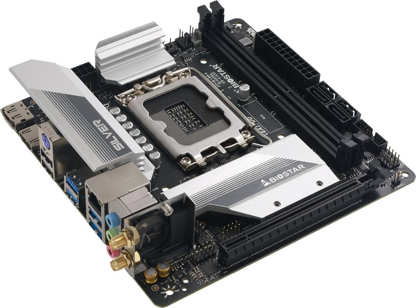Pllakë amë BIOSTAR B660T-SILVER, Intel, LGA 1700, mini ITX, 64 GB, e bardhë