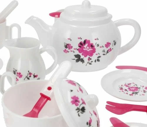Servis kafeje lodër Mega Creative Nella 23 copë, bardhë/rozë
