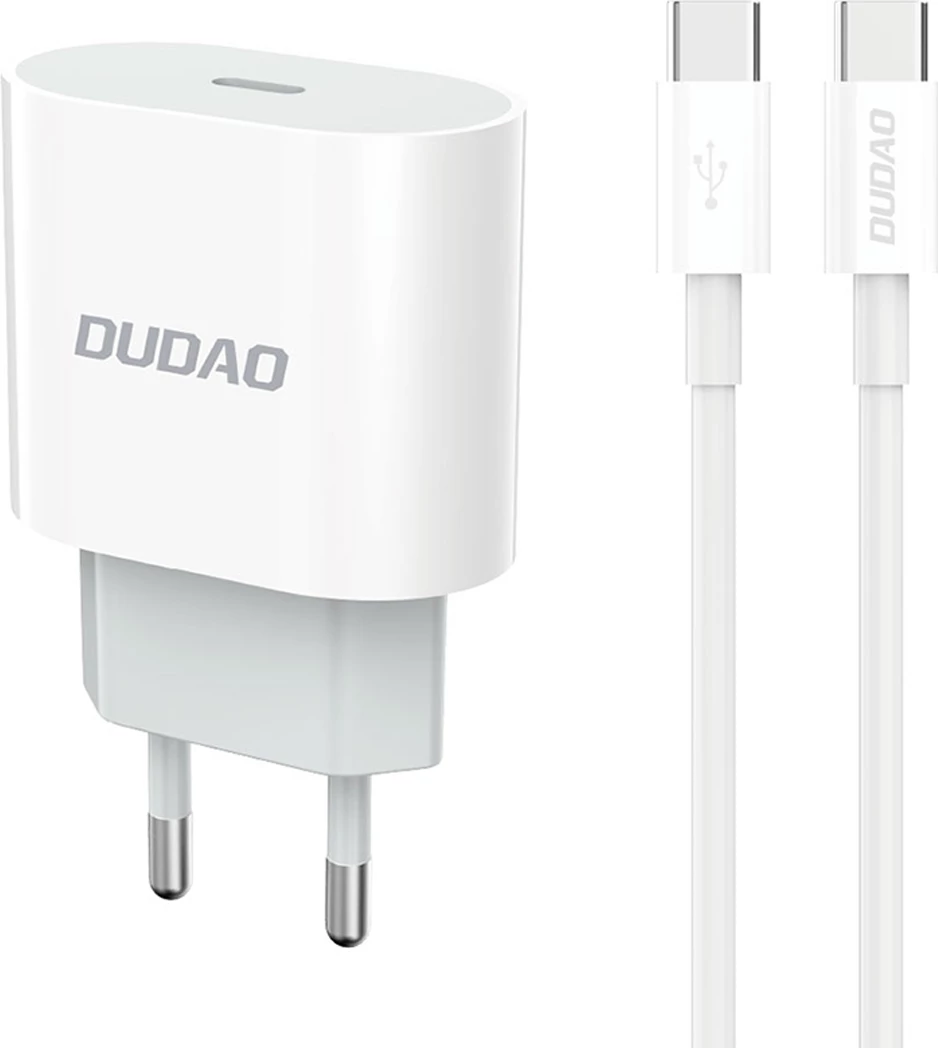 Karikues muri Dudao A14EUC me kabllo USB-C, 20W, Bardhë