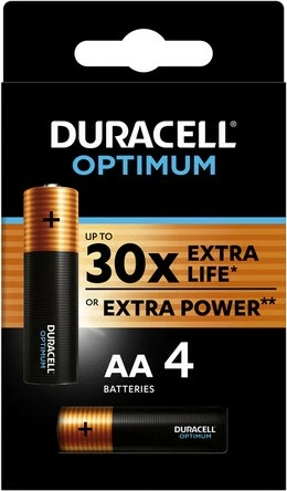 Bateri Duracell Optimum AA LR6, 4 copë