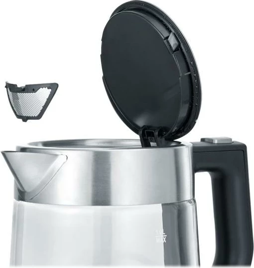 Çajnik elektrik, Severin, WK 3468, 1 L, xham & inoks, 360° pa kabllo, e zezë