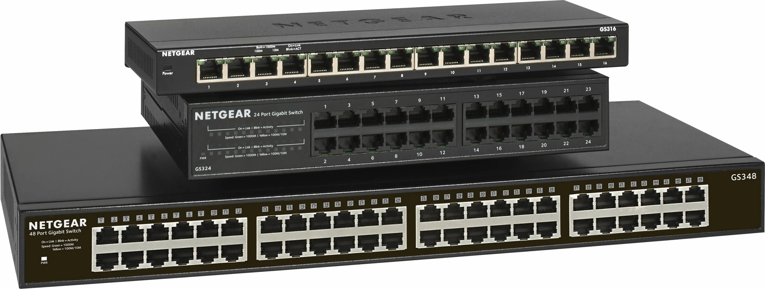 Switch NETGEAR GS348, 48 porte, Gigabit Ethernet, 1U, i zi