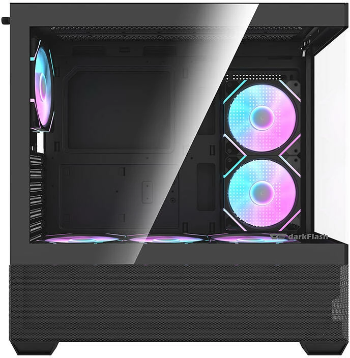 Kasë Darkflash DS900 AIR, Middle Tower, 6 ventilatorë ARGB, e zezë