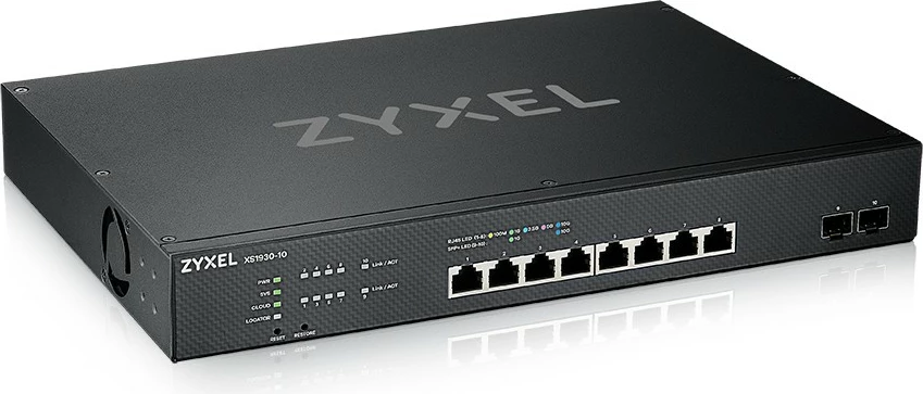 Switch Zyxel XS1930-10-ZZ0101F, Managed, L3, 10G Ethernet, Montim në rack, Ngjyrë e zezë