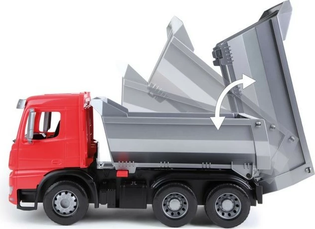 Kamion lodër Lena Worxx Dump Truck Aroc, 45 cm, i kuq/gri