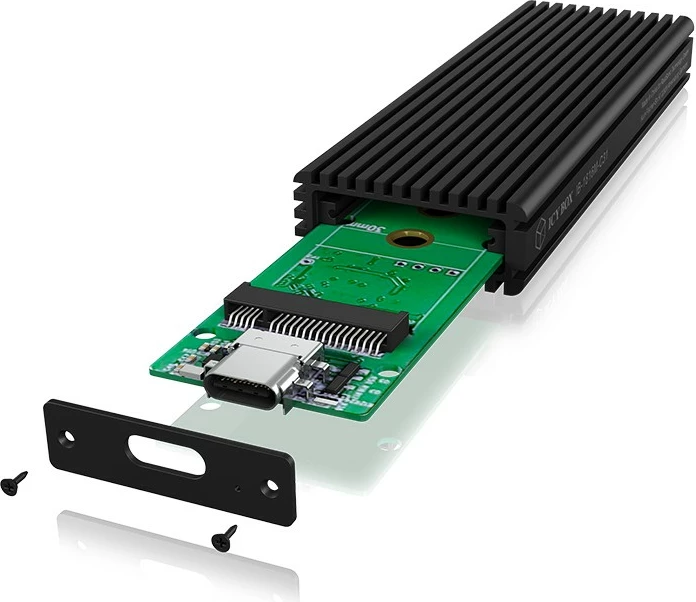 Kasë SSD ICY BOX IB-1816M-C31, U.2, M.2, PCI Express 3.0, 10 Gbit/s, USB lidhje, E zezë