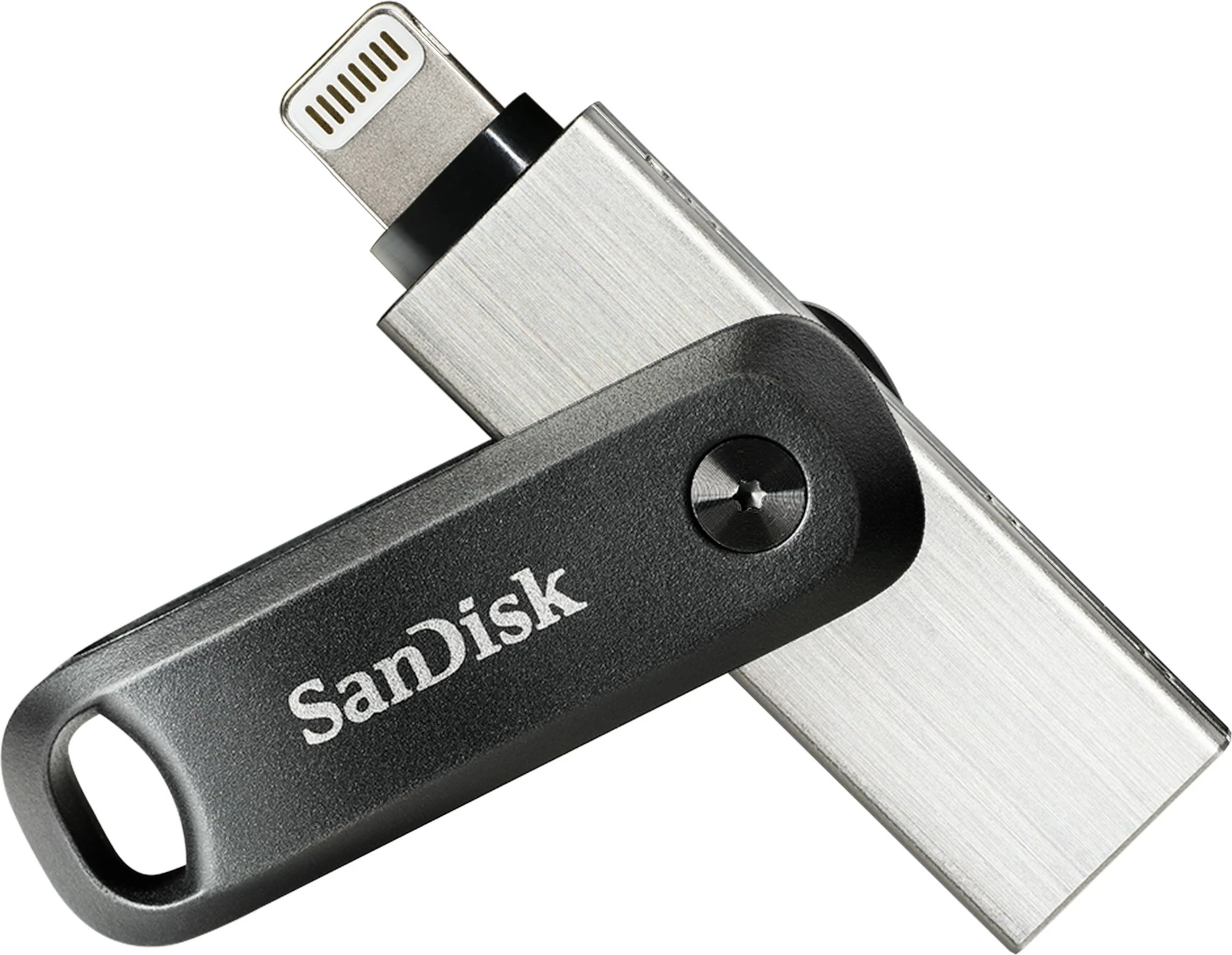 USB Sandisk iXpand Flash Drive Go, 128 GB, 3.2 Gen 1, Gri, Argjend