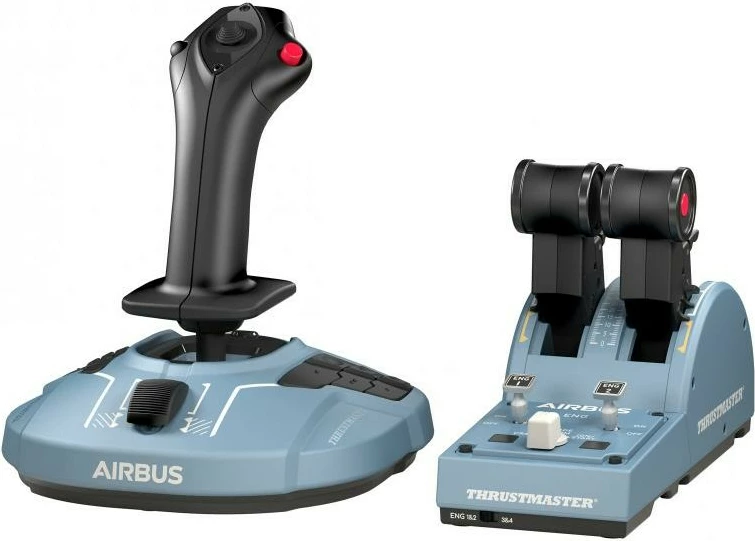 Joystick Thrustmaster TCA Officer Pack AIRBUS Edition për PC, 12 butona, USB, zi/blu