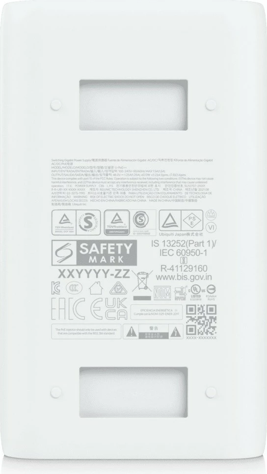 Adapter PoE++ UBIQUITI U-PoE++, 60 W, i bardhë