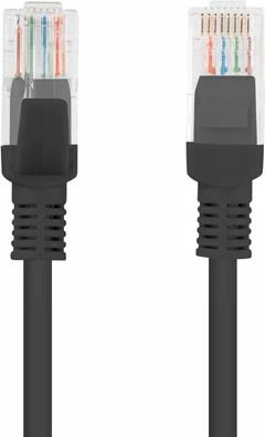 Patchcord Lanberg PCU6-10CC-0025-BK Cat6 0.25m U/UTP RJ-45 në RJ-45, e zezë