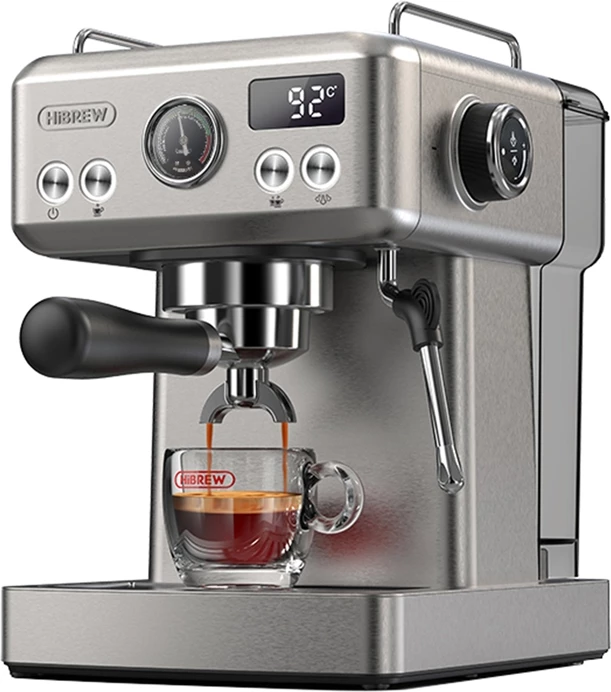 Ekspres kafeje HiBREW H10A, portafilter, 1.8L, çelik inox, argjend/gri